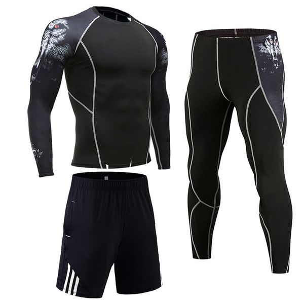brand sportswear running suit 3 pieces tracksuit men rashgarda costume training pants bodybuilding t-shirt sport suit male, Black;blue
brand sportswear running suit 3 pieces tracksuit men rashgarda costume training pants bodybuilding t-shirt sport suit male, Black;blue