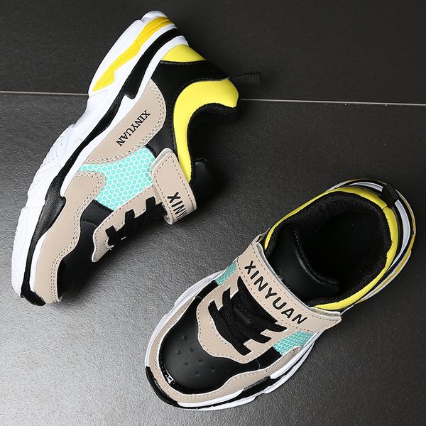 men's shoes season 2020 korean leather waterproof medium and large children's sports daddy shoes girls, Black
men's shoes season 2020 korean leather waterproof medium and large children's sports daddy shoes girls, Black