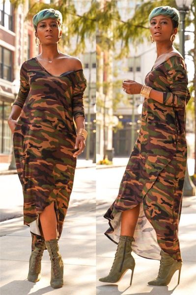fashion style maxi dresses camouflage irregular summer womens dresses deep v neck long sleeve casual dresses loose, Black;gray
fashion style maxi dresses camouflage irregular summer womens dresses deep v neck long sleeve casual dresses loose, Black;gray