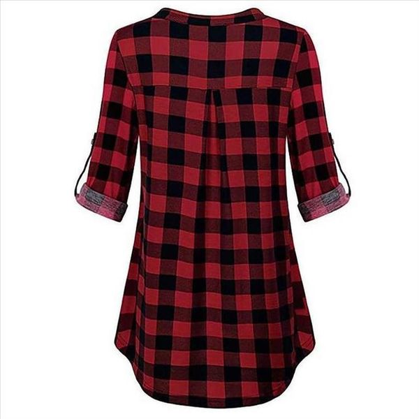 new womens zipped plaid blouse v neck casual female long sleeve tunic ladies plus size clothes feminina @30, White
new womens zipped plaid blouse v neck casual female long sleeve tunic ladies plus size clothes feminina @30, White