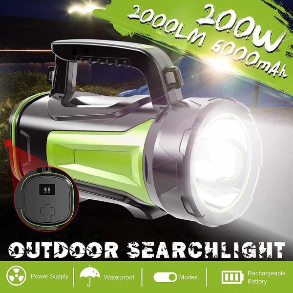 portable lanterns 2000lm usb charging led work light torch 6000mah battery spotlight hand lamp camping lantern searchlight for fishing hunti
portable lanterns 2000lm usb charging led work light torch 6000mah battery spotlight hand lamp camping lantern searchlight for fishing hunti