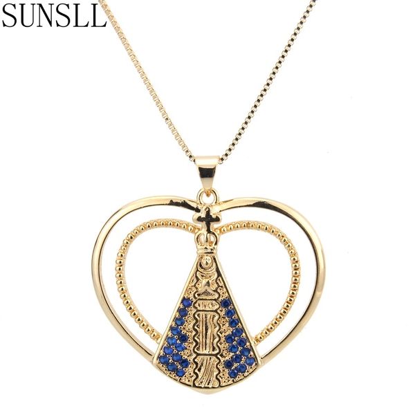 sunsll selling handmade gold heart shape blue cubic zirconia delicate wedding pendant necklace jewelry for women gift party, Silver
sunsll selling handmade gold heart shape blue cubic zirconia delicate wedding pendant necklace jewelry for women gift party, Silver