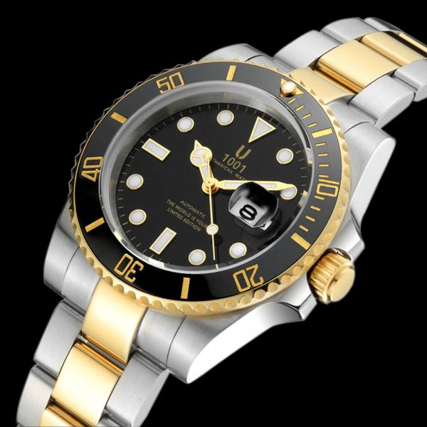 u1001 design men watches movement automatic watch men stainless steel waterproof business sport mechanical watches, Slivery;brown
u1001 design men watches movement automatic watch men stainless steel waterproof business sport mechanical watches, Slivery;brown