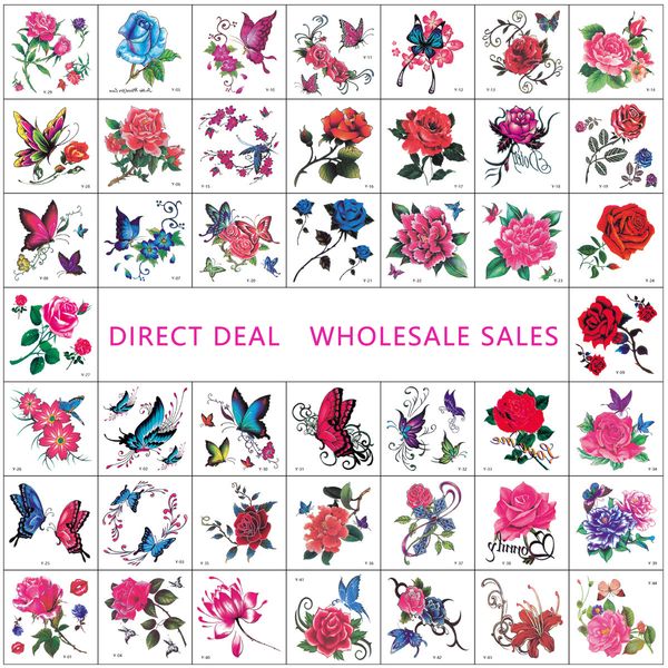 52pcs rose flower pattern tattoo stickers 52 designs paste no skin damage long retention time fake sticker wholesale waterproof
52pcs rose flower pattern tattoo stickers 52 designs paste no skin damage long retention time fake sticker wholesale waterproof