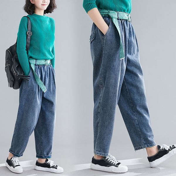 large size women's pants 2020 summer new korean style fat sister and women's pants jeans contrast color jeans belt, Blue
large size women's pants 2020 summer new korean style fat sister and women's pants jeans contrast color jeans belt, Blue
