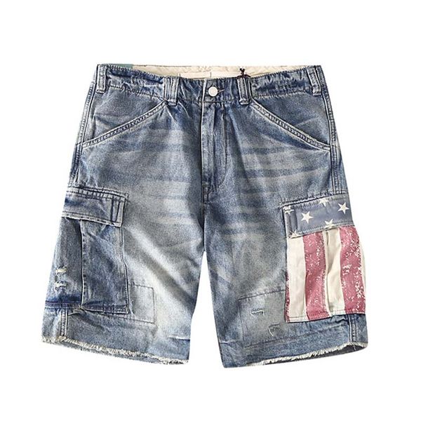 men's jeans kiovno men cargo casual denim shorts washed flag printed for male multi pockets, Blue
men's jeans kiovno men cargo casual denim shorts washed flag printed for male multi pockets, Blue