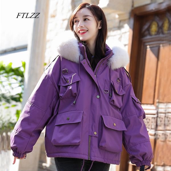 ftlzz 2020 huge real raccoon fur hooded jacket women 90% white duck down parka new winter down coat thick warm outerwear, Black
ftlzz 2020 huge real raccoon fur hooded jacket women 90% white duck down parka new winter down coat thick warm outerwear, Black