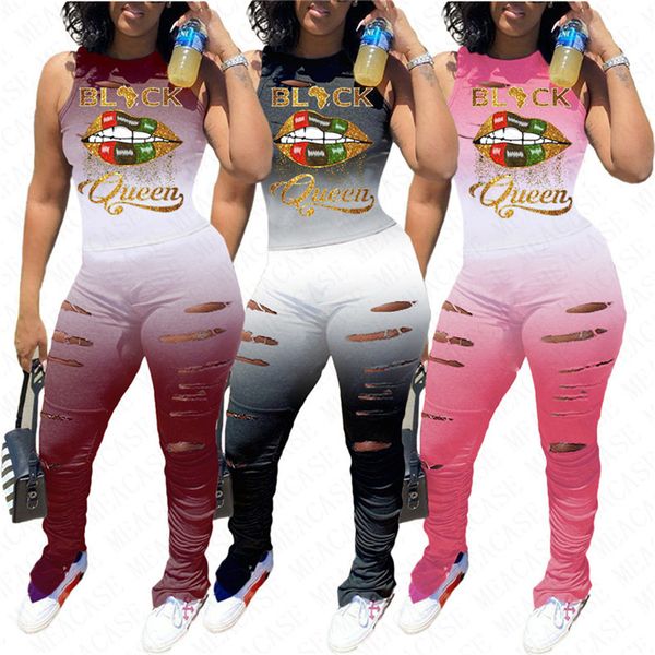 plus size women lips tracksuit designer sleeveless vest tees t-shirt ripple holes pants suit color gradient sportwear d71609, White
plus size women lips tracksuit designer sleeveless vest tees t-shirt ripple holes pants suit color gradient sportwear d71609, White