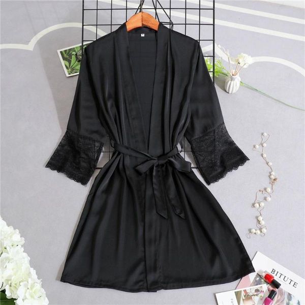 women's sleepwear ladies simple pure color leisure nightwear women satin nightgown thin robe night gown lingerie dress, Black;red
women's sleepwear ladies simple pure color leisure nightwear women satin nightgown thin robe night gown lingerie dress, Black;red
