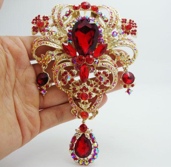 wholesale - 5.04"classic style flower drop brooch pin pendant red rhinestone crystal
wholesale - 5.04"classic style flower drop brooch pin pendant red rhinestone crystal