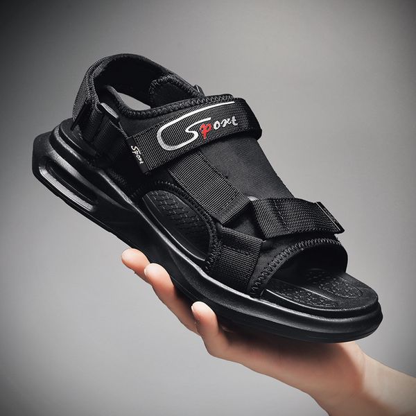 men's sandals summer men slippers shoes beach slipper open toe hook&loop wear-resisting sandals schoenen mannen, Black
men's sandals summer men slippers shoes beach slipper open toe hook&loop wear-resisting sandals schoenen mannen, Black