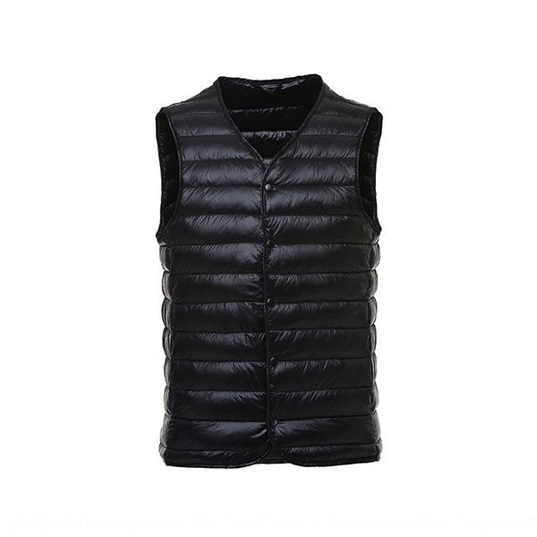 2019 new ultra-thin collarless down men's short vest waistcoat large size vest casual coat, Black
2019 new ultra-thin collarless down men's short vest waistcoat large size vest casual coat, Black