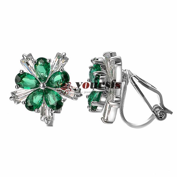 yoursfs clip on earrings for women green cubic zirconia snowflake cz clip earrings for party wedding, Silver
yoursfs clip on earrings for women green cubic zirconia snowflake cz clip earrings for party wedding, Silver