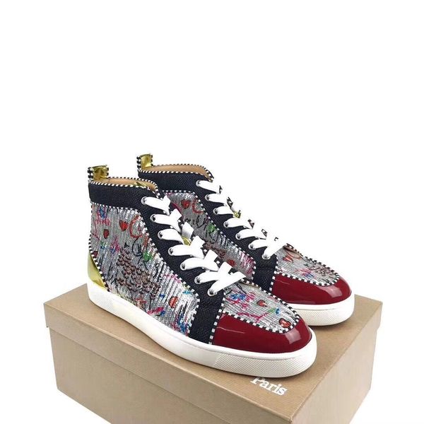perfect designer stylish graffiti high-red bottom sneakers shoes for men,women skateboarding luxury party wedding shoes eu:35-46, Black
perfect designer stylish graffiti high-red bottom sneakers shoes for men,women skateboarding luxury party wedding shoes eu:35-46, Black