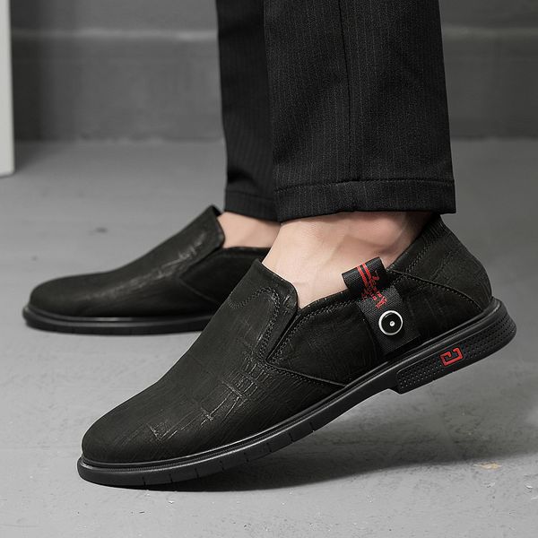 dress shoes men's simple and versatile casual frosted leather shoes, comfortable convenient, two-wear large size lazy foot, Black
dress shoes men's simple and versatile casual frosted leather shoes, comfortable convenient, two-wear large size lazy foot, Black