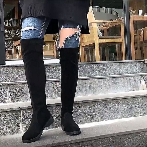 plus size women over the knee boots black knee high booties 2020 woman thigh high boots low heels female shoes botas mujer 8292n
plus size women over the knee boots black knee high booties 2020 woman thigh high boots low heels female shoes botas mujer 8292n