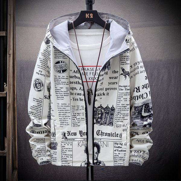 2020 new strewear on both sides newspaper printed fashion jacket men thin hooded jackets windbreakers clothing plus size, Black;brown
2020 new strewear on both sides newspaper printed fashion jacket men thin hooded jackets windbreakers clothing plus size, Black;brown