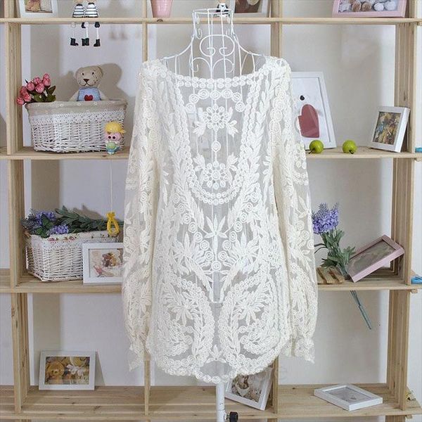 womens clothing fashion crochet lace solid women blouses out regular lady lace shirt lace blouse, White
womens clothing fashion crochet lace solid women blouses out regular lady lace shirt lace blouse, White