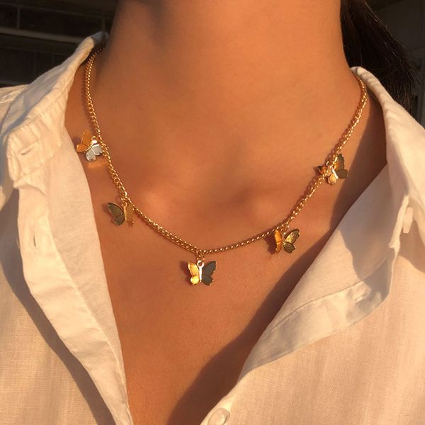 designer necklace little butterfly pendant necklace for women girl gold chain collar female shining accessories party jewelry gift, Silver
designer necklace little butterfly pendant necklace for women girl gold chain collar female shining accessories party jewelry gift, Silver