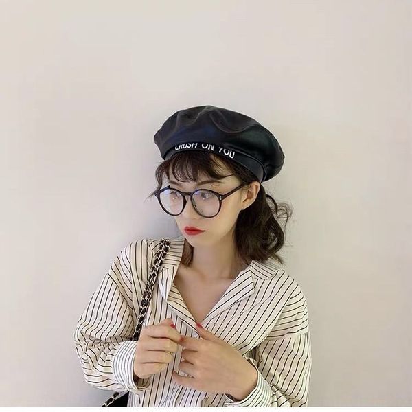 sydney same female beret beret korean style all-match pu leather painter hat female black small leather hat fashion, Blue;gray
sydney same female beret beret korean style all-match pu leather painter hat female black small leather hat fashion, Blue;gray