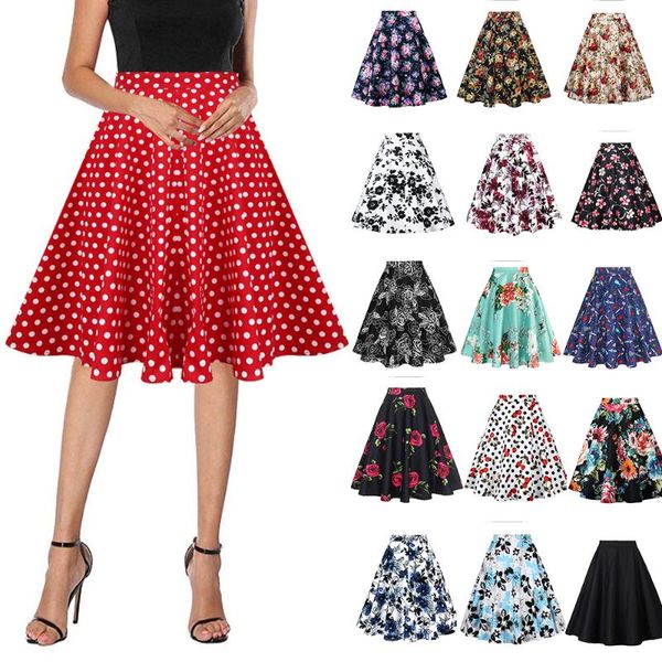 2020 spring summer new flower floral print pleated skater skirt tutu midi skirt casual high waist midi ball gown saia faldas, Black
2020 spring summer new flower floral print pleated skater skirt tutu midi skirt casual high waist midi ball gown saia faldas, Black