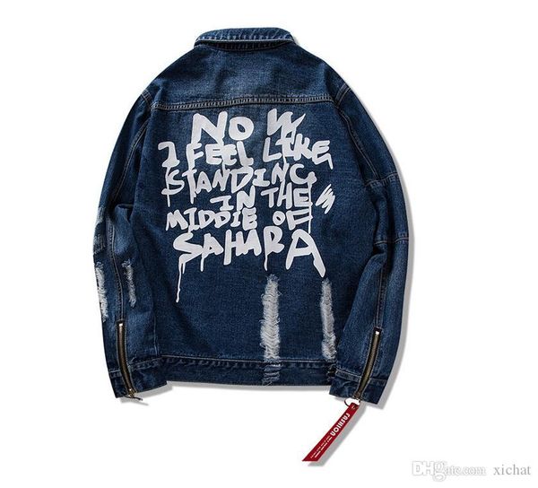 hip hop distressed ripped denim jacket mens hip hop printed denim jackets male fashion ribbon jeans coats streetwear black blue, Black;brown
hip hop distressed ripped denim jacket mens hip hop printed denim jackets male fashion ribbon jeans coats streetwear black blue, Black;brown
