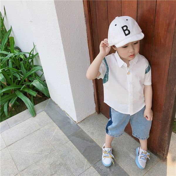 19 summer new children's korean style smallplaid short-sleeved shirt for boys and girls short-sleeved shirt for boys and, White;black
19 summer new children's korean style smallplaid short-sleeved shirt for boys and girls short-sleeved shirt for boys and, White;black