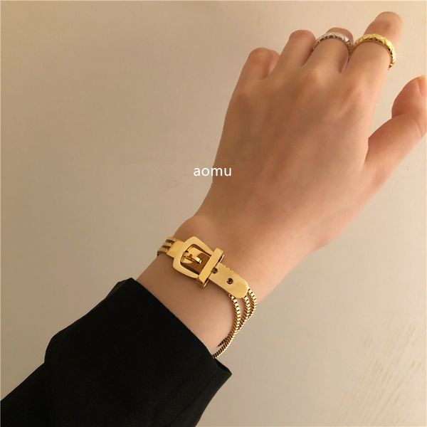 aomu 2020 fashion rhinestone belt buckle bracelet multilayer metal chain strap design adjustable charm for women vintage bangle, Black
aomu 2020 fashion rhinestone belt buckle bracelet multilayer metal chain strap design adjustable charm for women vintage bangle, Black
