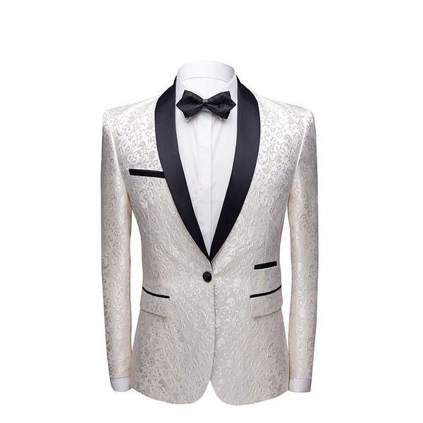 british style white casual suit jacket prom party floral blazers man coat hombre mens slim fit blazer masculino, White;black
british style white casual suit jacket prom party floral blazers man coat hombre mens slim fit blazer masculino, White;black