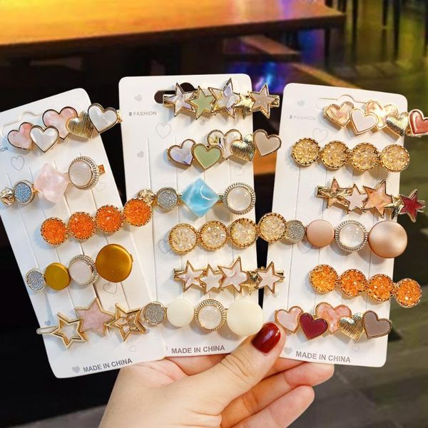 3pcs/set 2020 new women vintage geometric alloy girls hairpins side clip star hair clips for women hair accessories
3pcs/set 2020 new women vintage geometric alloy girls hairpins side clip star hair clips for women hair accessories