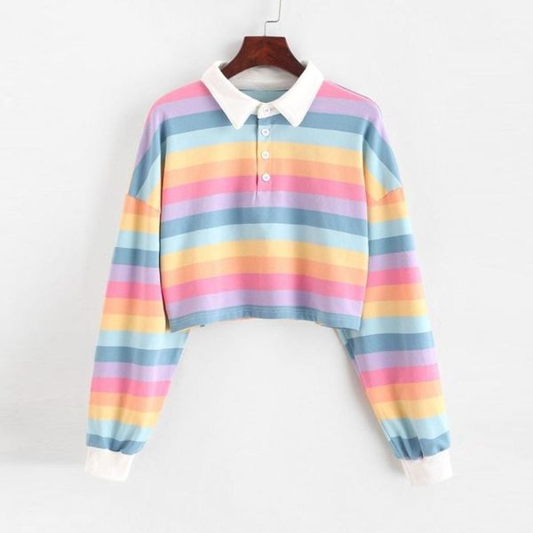 hoodies women rainbow patchwork women's sweatshirt 2020 summer button turndown harajuku streetwear fashion crop hoodie, Black
hoodies women rainbow patchwork women's sweatshirt 2020 summer button turndown harajuku streetwear fashion crop hoodie, Black