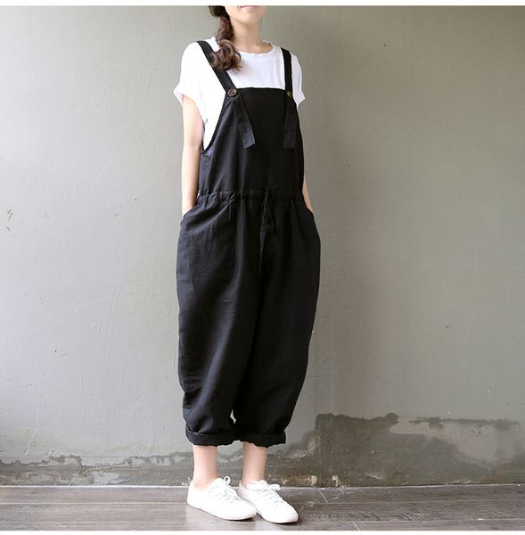 women's xl maternity clothes fashion loose thin strappy pants spring and summer cotton and linen casual jumpsuit, White
women's xl maternity clothes fashion loose thin strappy pants spring and summer cotton and linen casual jumpsuit, White