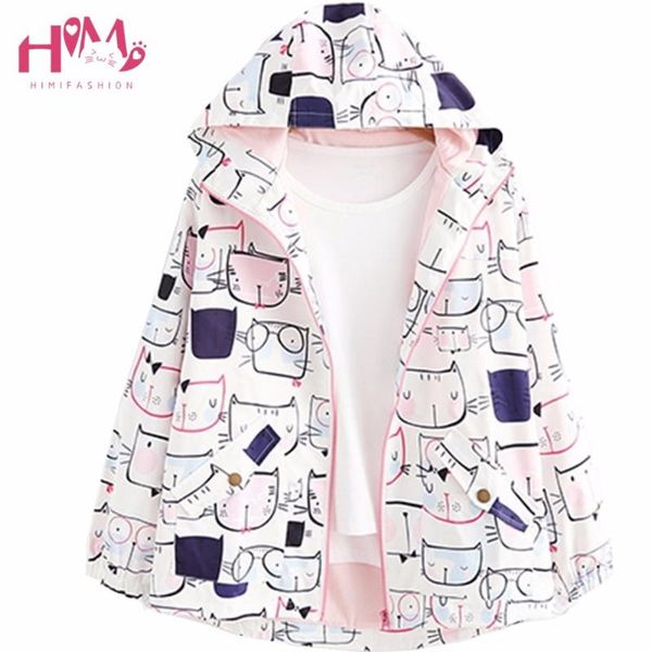 autumn fashion women cute cartoon print hooded coat fresh cute student loose casual brief long sleeve arbitrary combination coat, Tan;black
autumn fashion women cute cartoon print hooded coat fresh cute student loose casual brief long sleeve arbitrary combination coat, Tan;black