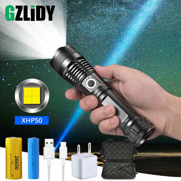 powerful led xhp50 lamp bead support zoom 5 lighting modes torch by 18650 or 26650 battery for outdoor activities
powerful led xhp50 lamp bead support zoom 5 lighting modes torch by 18650 or 26650 battery for outdoor activities