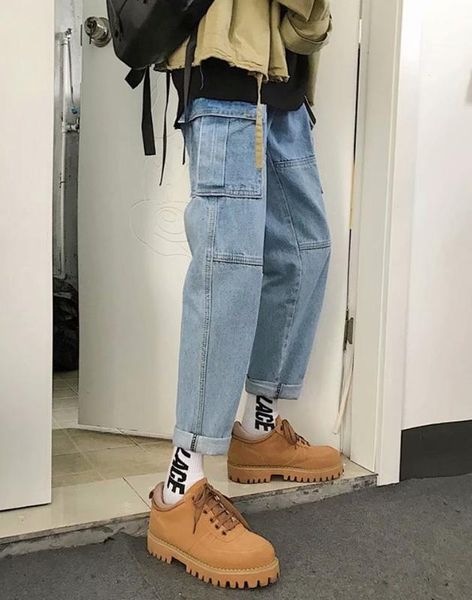 2020 new spring men's fashion nine-tenth pants boys tide tooling jeans men skinny jeans han edition tide loose straight canister, Blue
2020 new spring men's fashion nine-tenth pants boys tide tooling jeans men skinny jeans han edition tide loose straight canister, Blue