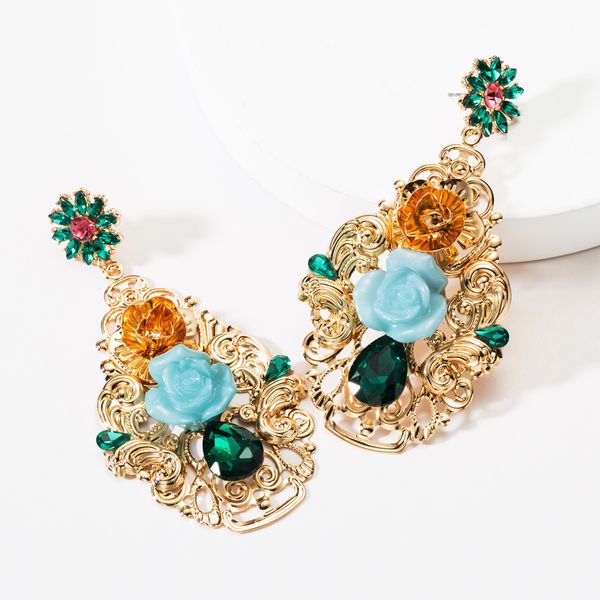 fan alloy multi-layer flower acrylic diamond resin flower earrings female court wind earrings, Golden
fan alloy multi-layer flower acrylic diamond resin flower earrings female court wind earrings, Golden