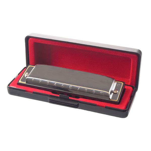 harmonica with box, 10 holes 20 tones, key of c for beginners kids, silver
harmonica with box, 10 holes 20 tones, key of c for beginners kids, silver