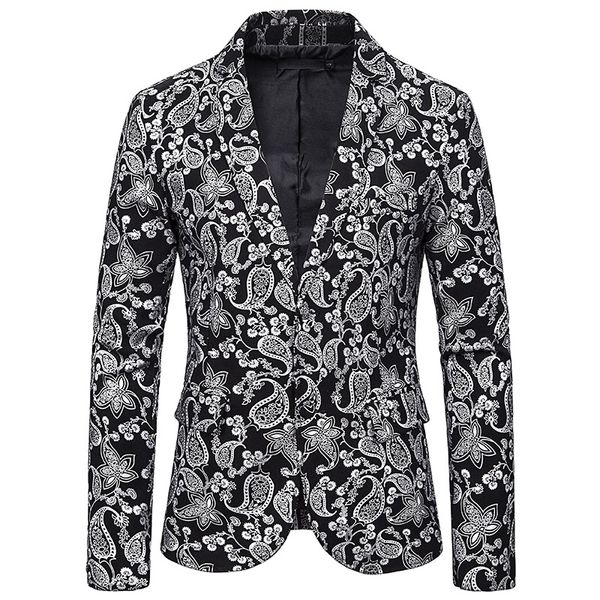 mens blazer jacket tuxedos casual cashew fower bronzing print floral slim mens suits coats stage costumes silver gold new, White;black
mens blazer jacket tuxedos casual cashew fower bronzing print floral slim mens suits coats stage costumes silver gold new, White;black
