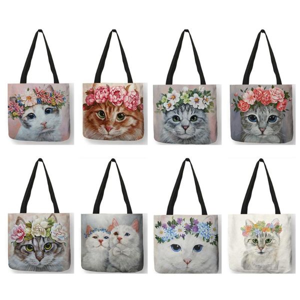 new arrival women fashion bags floral cat print handbag casual school shoulder bags reusable shopping tote bag b01079
new arrival women fashion bags floral cat print handbag casual school shoulder bags reusable shopping tote bag b01079