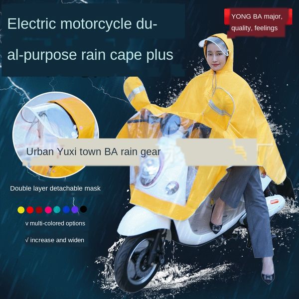 kcglr yongba car raincoat men's and women's battery motorcycle electric vehicle electric vehicle car poncho single large hat brim, Black
kcglr yongba car raincoat men's and women's battery motorcycle electric vehicle electric vehicle car poncho single large hat brim, Black