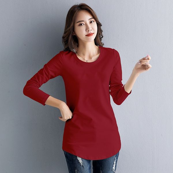 2019 осень новый с длинными рукавами женщин сплошной цвет пальто t- верхней пригонки большой размер все-матч футболку верхней базовой рубашк, White
2019 осень новый с длинными рукавами женщин сплошной цвет пальто t- верхней пригонки большой размер все-матч футболку верхней базовой рубашк, White