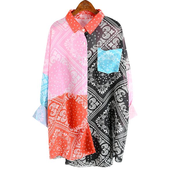 superaen style panelled print chiffon shirt female summer fat plus size slimming loose mid-length sunscreen full women blouses, White
superaen style panelled print chiffon shirt female summer fat plus size slimming loose mid-length sunscreen full women blouses, White