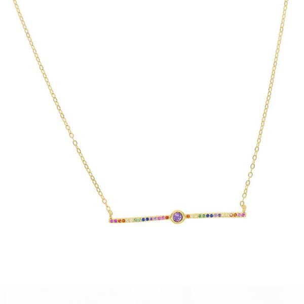 925 sterling silver rainbow cz bar necklace simple minimal design delicate women girl gift gold plated vermeil geometric necklace
925 sterling silver rainbow cz bar necklace simple minimal design delicate women girl gift gold plated vermeil geometric necklace