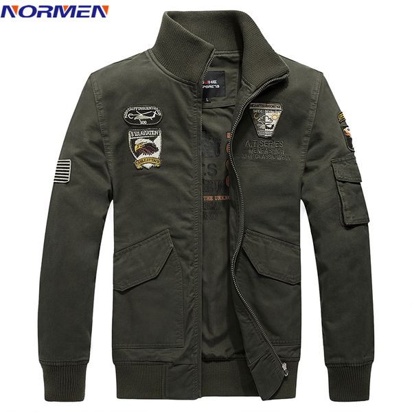 normen brand clothing men's bomber jacket embrodiery army froce fashion jacket men solid casual streetwear jaqueta masculina, Black;brown
normen brand clothing men's bomber jacket embrodiery army froce fashion jacket men solid casual streetwear jaqueta masculina, Black;brown