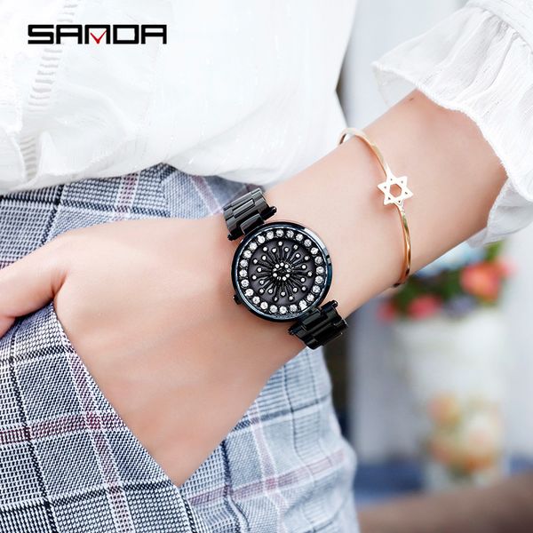high-end new womens watch starry rotating watch korean style diamond set running steel belt womens watch, Slivery;brown
high-end new womens watch starry rotating watch korean style diamond set running steel belt womens watch, Slivery;brown