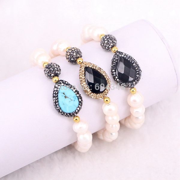 5 strand zyunz natural pearl bracelets with pave cz drop howlite / black stone connector pearl bracelet bangle
5 strand zyunz natural pearl bracelets with pave cz drop howlite / black stone connector pearl bracelet bangle