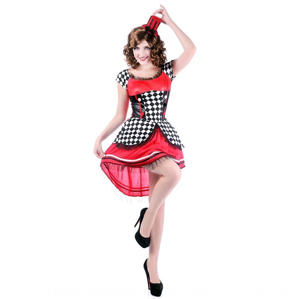 emn9u costume female plaid skirt clothing magic clothing magician suit black and white plaid skirt stage performance makeup dance cost, Black;red
emn9u costume female plaid skirt clothing magic clothing magician suit black and white plaid skirt stage performance makeup dance cost, Black;red