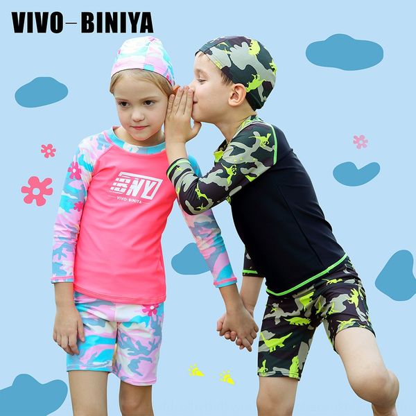 2019 new boys' and girls' camouflage split quick-drying swimsuit sun-proof medium and large children's swimsuit korean style, Black;red
2019 new boys' and girls' camouflage split quick-drying swimsuit sun-proof medium and large children's swimsuit korean style, Black;red