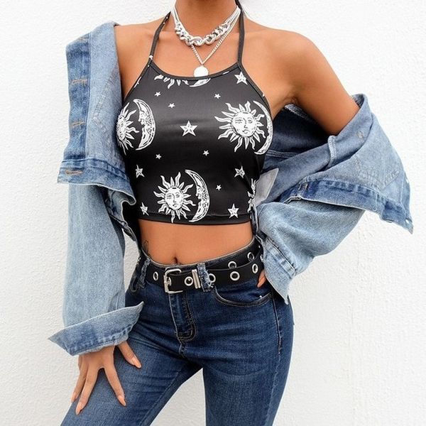 crop women moon and sun print ladies camisole tank o neck sport vest camis 2020 haut femme, White
crop women moon and sun print ladies camisole tank o neck sport vest camis 2020 haut femme, White