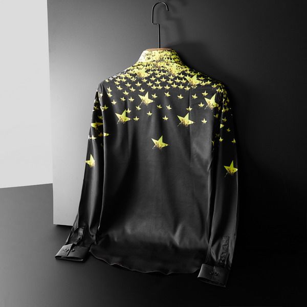 Mens Shirt Yellow Star Print Pattern Male Casual Fashion Clothes Comfortable Tops Rugular Long Sleeve Turn-down Collar Free Shipping
Mens Shirt Yellow Star Print Pattern Male Casual Fashion Clothes Comfortable Tops Rugular Long Sleeve Turn-down Collar Free Shipping